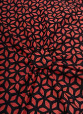 Cotton Flex Zed Black Color Floral Pattern Natural Print Fabric.